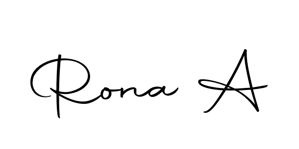 Rona A stylish signature style. Best Handwritten Sign (Autography-DOLnW) for my name. Handwritten Signature Collection Ideas for my name Rona A. Rona A signature style 10 images and pictures png
