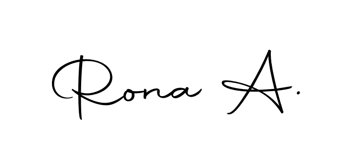 Create a beautiful signature design for name Rona A.. With this signature (Autography-DOLnW) fonts, you can make a handwritten signature for free. Rona A. signature style 10 images and pictures png