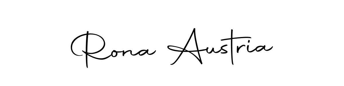 Make a beautiful signature design for name Rona Austria. With this signature (Autography-DOLnW) style, you can create a handwritten signature for free. Rona Austria signature style 10 images and pictures png