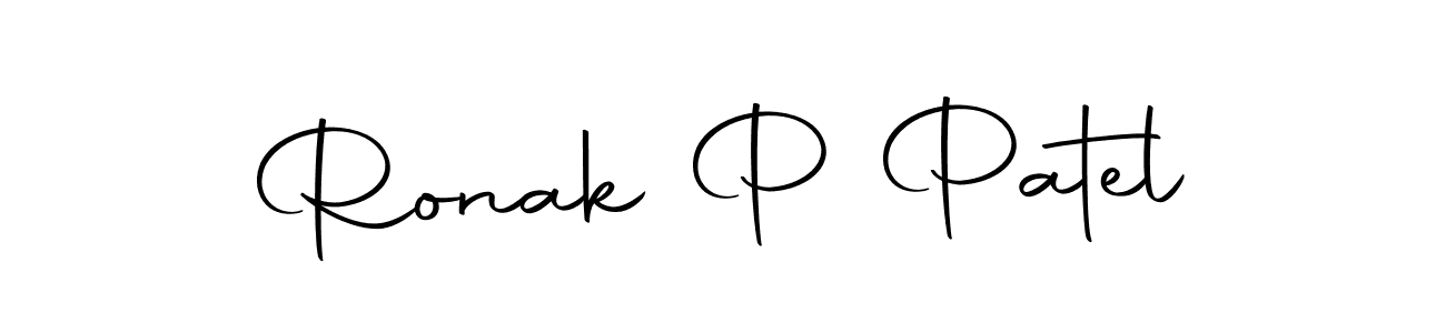 How to make Ronak P Patel name signature. Use Autography-DOLnW style for creating short signs online. This is the latest handwritten sign. Ronak P Patel signature style 10 images and pictures png