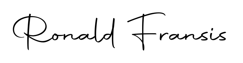 Download transparent PNG signature for name Ronald Fransis styled with Autography-DOLnW font. Ready to paste directly into PDF and Word agreements. Ronald Fransis signature style 10 images and pictures png