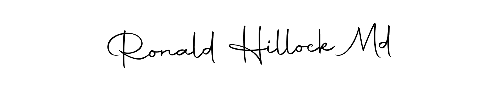 How to make Ronald Hillock Md name signature. Use Autography-DOLnW style for creating short signs online. This is the latest handwritten sign. Ronald Hillock Md signature style 10 images and pictures png