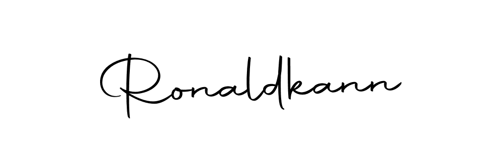 How to make Ronaldkann name signature. Use Autography-DOLnW style for creating short signs online. This is the latest handwritten sign. Ronaldkann signature style 10 images and pictures png