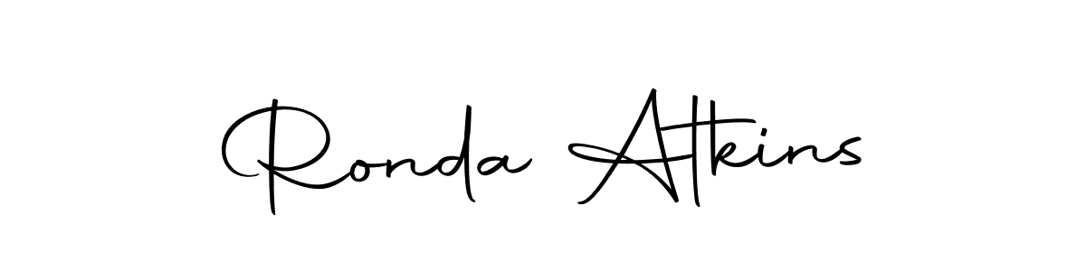 Create a beautiful signature design for name Ronda Atkins. With this signature (Autography-DOLnW) fonts, you can make a handwritten signature for free. Ronda Atkins signature style 10 images and pictures png