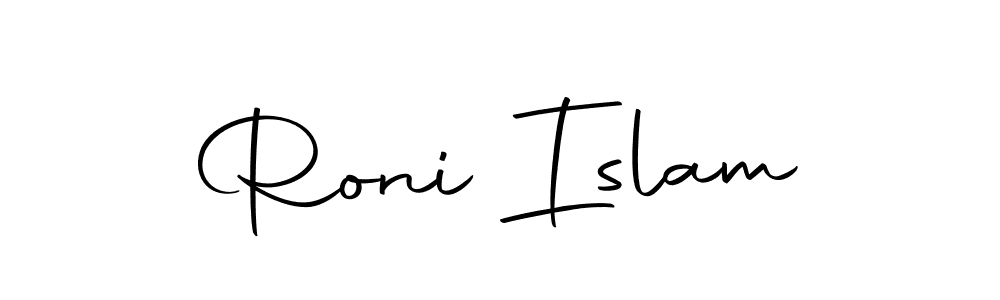 Create a beautiful signature design for name Roni Islam. With this signature (Autography-DOLnW) fonts, you can make a handwritten signature for free. Roni Islam signature style 10 images and pictures png