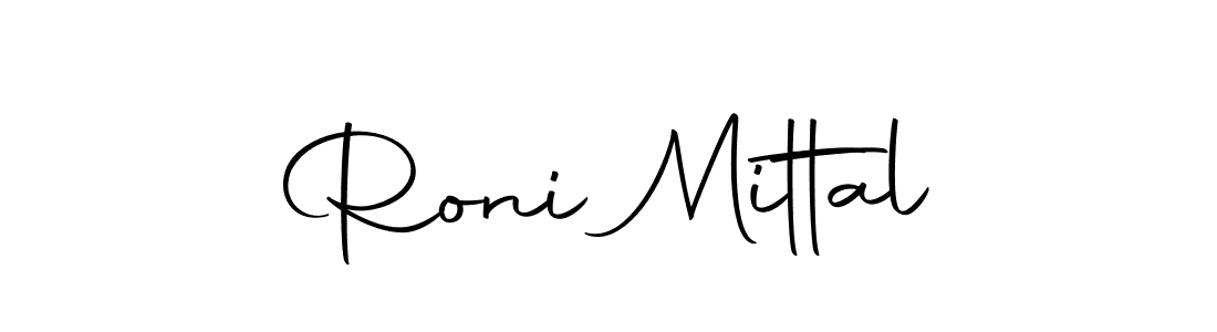 How to make Roni Mittal name signature. Use Autography-DOLnW style for creating short signs online. This is the latest handwritten sign. Roni Mittal signature style 10 images and pictures png