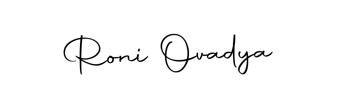 Make a beautiful signature design for name Roni Ovadya. Use this online signature maker to create a handwritten signature for free. Roni Ovadya signature style 10 images and pictures png