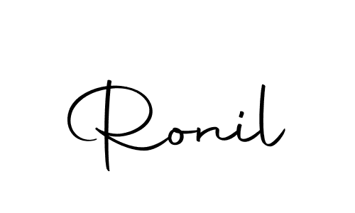 Ronil stylish signature style. Best Handwritten Sign (Autography-DOLnW) for my name. Handwritten Signature Collection Ideas for my name Ronil. Ronil signature style 10 images and pictures png