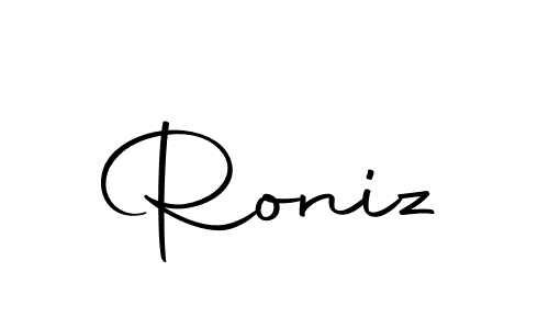 Create a beautiful signature design for name Roniz. With this signature (Autography-DOLnW) fonts, you can make a handwritten signature for free. Roniz signature style 10 images and pictures png
