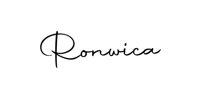 The best way (Autography-DOLnW) to make a short signature is to pick only two or three words in your name. The name Ronwica include a total of six letters. For converting this name. Ronwica signature style 10 images and pictures png