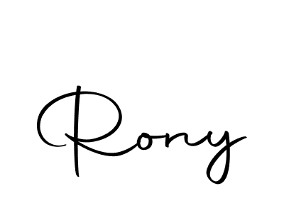 Rony stylish signature style. Best Handwritten Sign (Autography-DOLnW) for my name. Handwritten Signature Collection Ideas for my name Rony. Rony signature style 10 images and pictures png