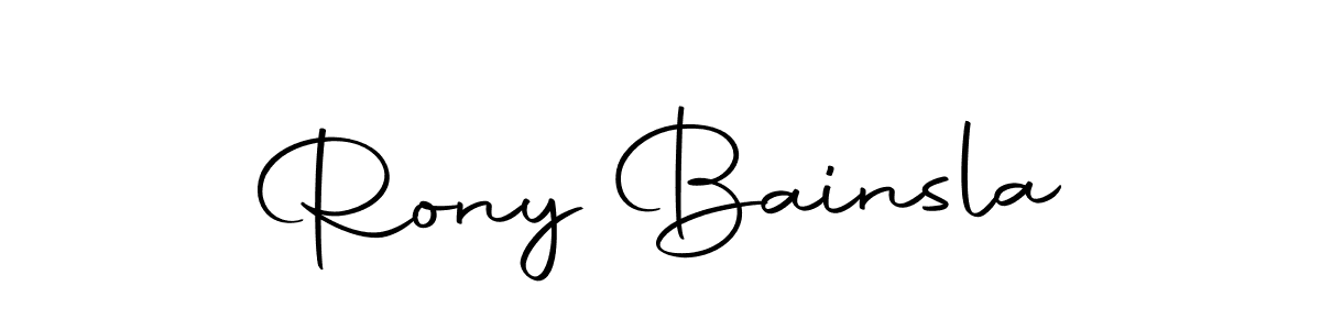You can use this online signature creator to create a handwritten signature for the name Rony Bainsla. This is the best online autograph maker. Rony Bainsla signature style 10 images and pictures png
