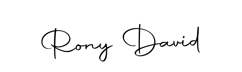 Use a signature maker to create a handwritten signature online. With this signature software, you can design (Autography-DOLnW) your own signature for name Rony David. Rony David signature style 10 images and pictures png