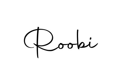 Similarly Autography-DOLnW is the best handwritten signature design. Signature creator online .You can use it as an online autograph creator for name Roobi. Roobi signature style 10 images and pictures png