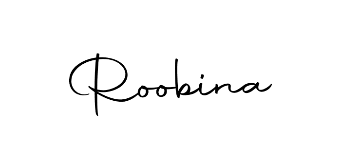 How to make Roobina name signature. Use Autography-DOLnW style for creating short signs online. This is the latest handwritten sign. Roobina signature style 10 images and pictures png