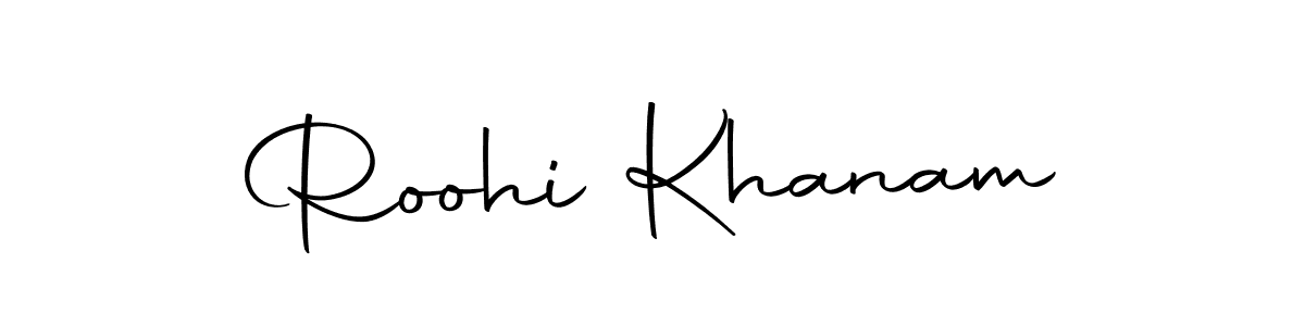 Make a beautiful signature design for name Roohi Khanam. With this signature (Autography-DOLnW) style, you can create a handwritten signature for free. Roohi Khanam signature style 10 images and pictures png
