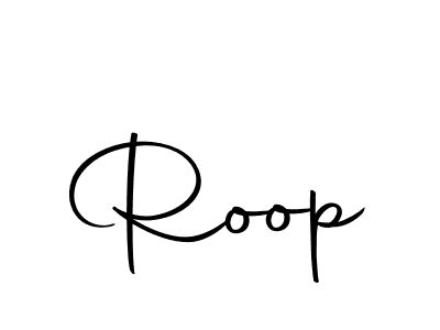 Design your own signature with our free online signature maker. With this signature software, you can create a handwritten (Autography-DOLnW) signature for name Roop. Roop signature style 10 images and pictures png