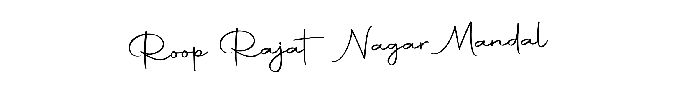 You can use this online signature creator to create a handwritten signature for the name Roop Rajat Nagar Mandal. This is the best online autograph maker. Roop Rajat Nagar Mandal signature style 10 images and pictures png