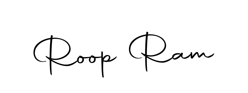 Design your own signature with our free online signature maker. With this signature software, you can create a handwritten (Autography-DOLnW) signature for name Roop Ram. Roop Ram signature style 10 images and pictures png