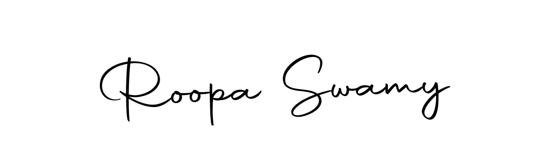 Create a beautiful signature design for name Roopa Swamy. With this signature (Autography-DOLnW) fonts, you can make a handwritten signature for free. Roopa Swamy signature style 10 images and pictures png