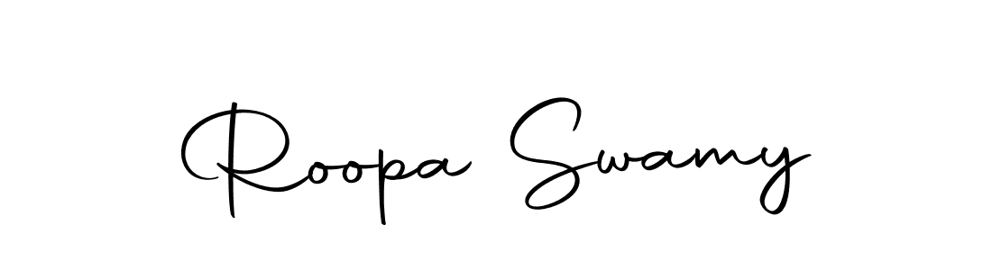 Create a beautiful signature design for name Roopa Swamy. With this signature (Autography-DOLnW) fonts, you can make a handwritten signature for free. Roopa Swamy signature style 10 images and pictures png