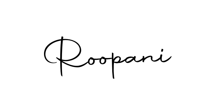 Roopani stylish signature style. Best Handwritten Sign (Autography-DOLnW) for my name. Handwritten Signature Collection Ideas for my name Roopani. Roopani signature style 10 images and pictures png