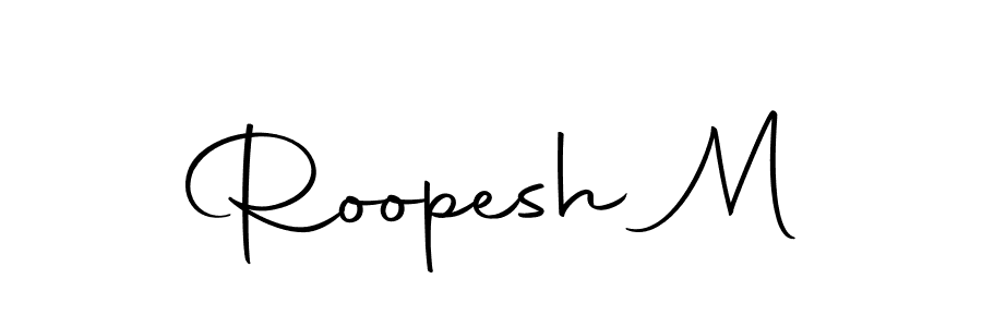 Here are the top 10 professional signature styles for the name Roopesh M. These are the best autograph styles you can use for your name. Roopesh M signature style 10 images and pictures png