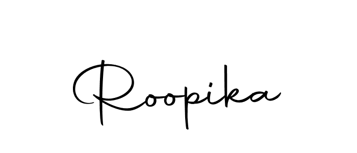 Use a signature maker to create a handwritten signature online. With this signature software, you can design (Autography-DOLnW) your own signature for name Roopika. Roopika signature style 10 images and pictures png
