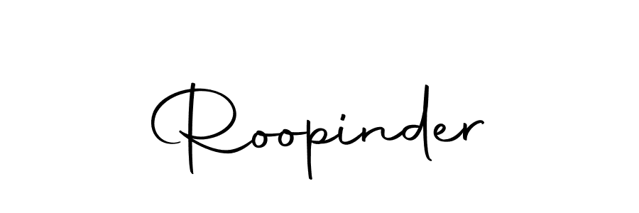 Design your own signature with our free online signature maker. With this signature software, you can create a handwritten (Autography-DOLnW) signature for name Roopinder. Roopinder signature style 10 images and pictures png