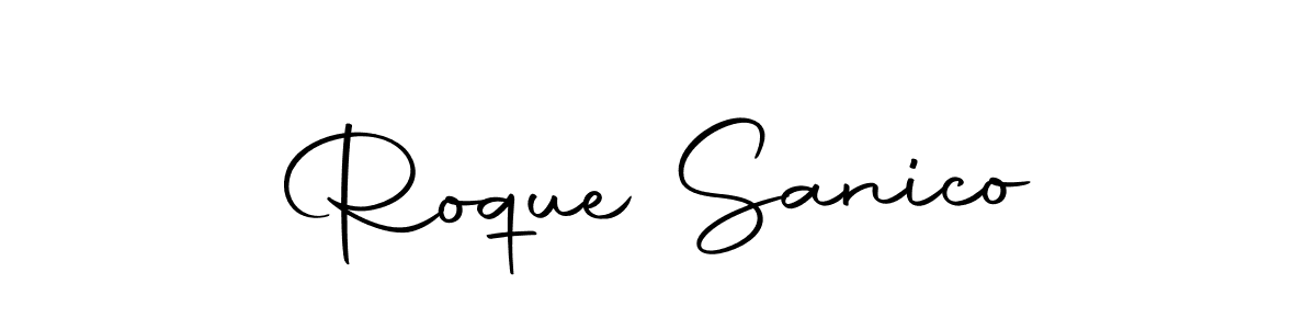 How to make Roque Sanico name signature. Use Autography-DOLnW style for creating short signs online. This is the latest handwritten sign. Roque Sanico signature style 10 images and pictures png