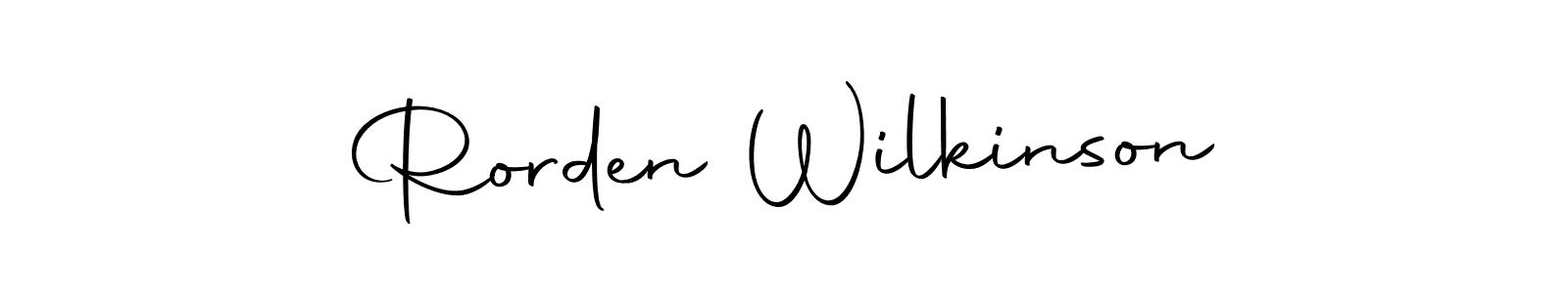 Create a beautiful signature design for name Rorden Wilkinson. With this signature (Autography-DOLnW) fonts, you can make a handwritten signature for free. Rorden Wilkinson signature style 10 images and pictures png