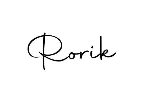Design your own signature with our free online signature maker. With this signature software, you can create a handwritten (Autography-DOLnW) signature for name Rorik. Rorik signature style 10 images and pictures png