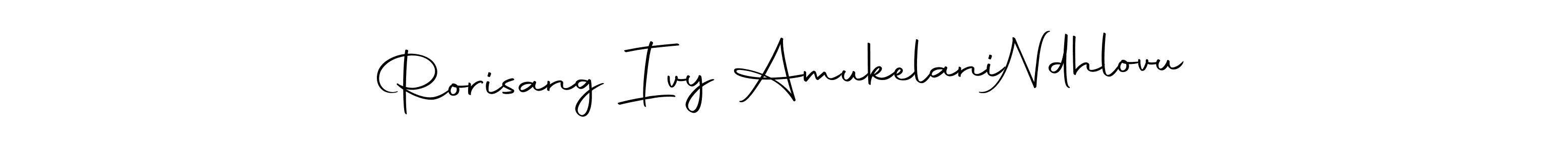 Make a beautiful signature design for name Rorisang Ivy Amukelani  Ndhlovu. With this signature (Autography-DOLnW) style, you can create a handwritten signature for free. Rorisang Ivy Amukelani  Ndhlovu signature style 10 images and pictures png