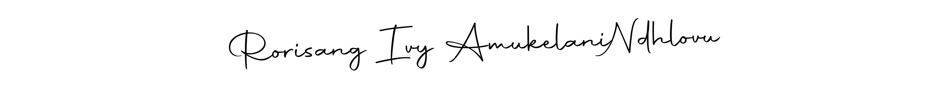 Make a beautiful signature design for name Rorisang Ivy Amukelani  Ndhlovu. With this signature (Autography-DOLnW) style, you can create a handwritten signature for free. Rorisang Ivy Amukelani  Ndhlovu signature style 10 images and pictures png