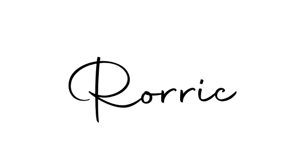 Rorric stylish signature style. Best Handwritten Sign (Autography-DOLnW) for my name. Handwritten Signature Collection Ideas for my name Rorric. Rorric signature style 10 images and pictures png