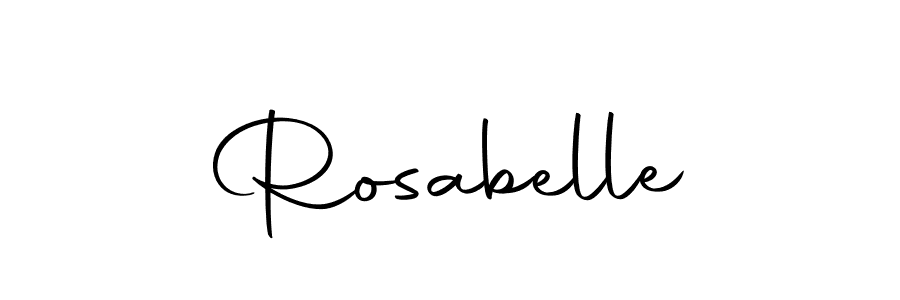 Rosabelle stylish signature style. Best Handwritten Sign (Autography-DOLnW) for my name. Handwritten Signature Collection Ideas for my name Rosabelle. Rosabelle signature style 10 images and pictures png