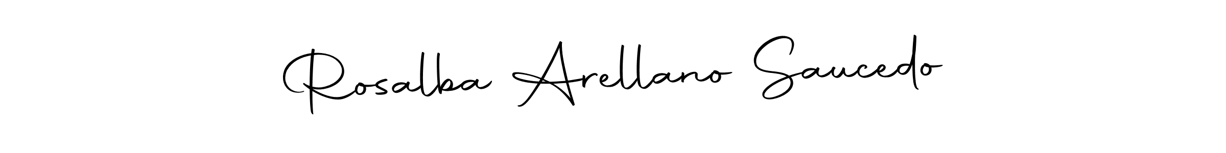 This is the best signature style for the Rosalba Arellano Saucedo name. Also you like these signature font (Autography-DOLnW). Mix name signature. Rosalba Arellano Saucedo signature style 10 images and pictures png