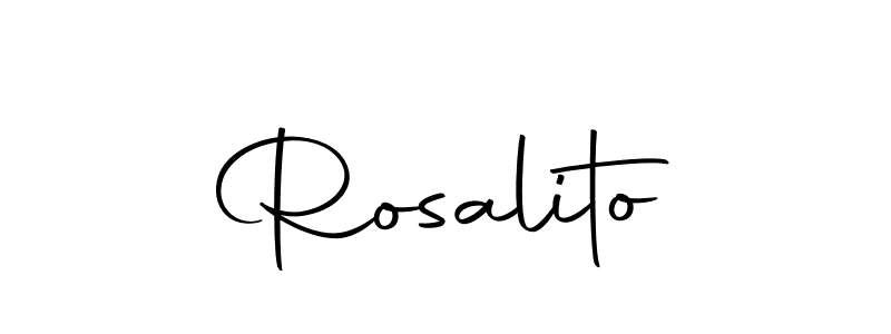 Make a beautiful signature design for name Rosalito. With this signature (Autography-DOLnW) style, you can create a handwritten signature for free. Rosalito signature style 10 images and pictures png