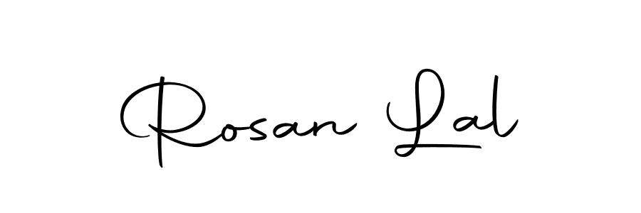 Use a signature maker to create a handwritten signature online. With this signature software, you can design (Autography-DOLnW) your own signature for name Rosan Lal. Rosan Lal signature style 10 images and pictures png