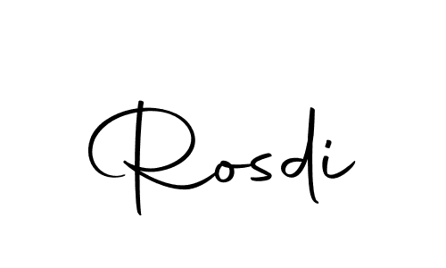 Create a beautiful signature design for name Rosdi. With this signature (Autography-DOLnW) fonts, you can make a handwritten signature for free. Rosdi signature style 10 images and pictures png