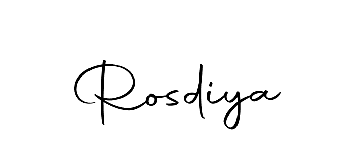 Create a beautiful signature design for name Rosdiya. With this signature (Autography-DOLnW) fonts, you can make a handwritten signature for free. Rosdiya signature style 10 images and pictures png