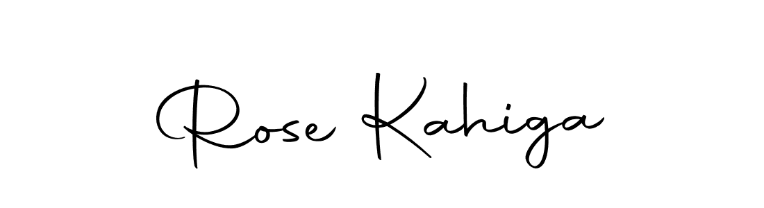 How to make Rose Kahiga name signature. Use Autography-DOLnW style for creating short signs online. This is the latest handwritten sign. Rose Kahiga signature style 10 images and pictures png