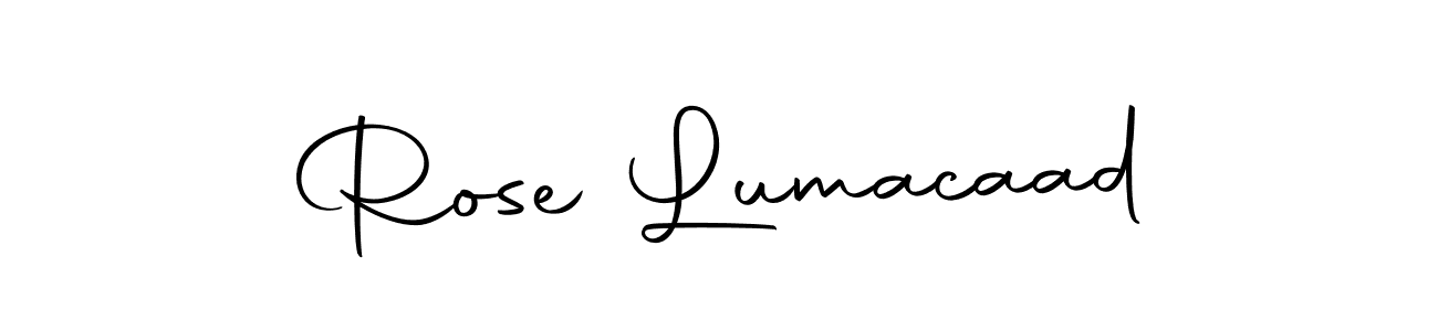 Create a beautiful signature design for name Rose Lumacaad. With this signature (Autography-DOLnW) fonts, you can make a handwritten signature for free. Rose Lumacaad signature style 10 images and pictures png