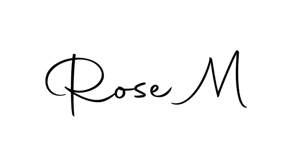 You should practise on your own different ways (Autography-DOLnW) to write your name (Rose M) in signature. don't let someone else do it for you. Rose M signature style 10 images and pictures png