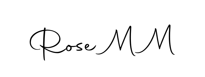 Create a beautiful signature design for name Rose M M. With this signature (Autography-DOLnW) fonts, you can make a handwritten signature for free. Rose M M signature style 10 images and pictures png