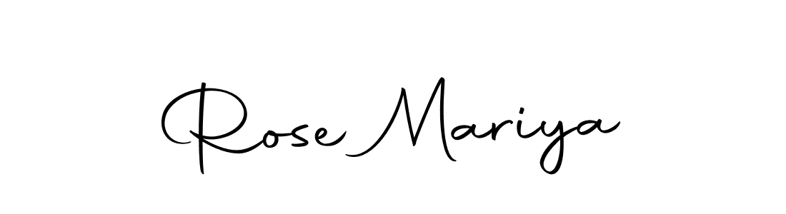 Design your own signature with our free online signature maker. With this signature software, you can create a handwritten (Autography-DOLnW) signature for name Rose Mariya. Rose Mariya signature style 10 images and pictures png