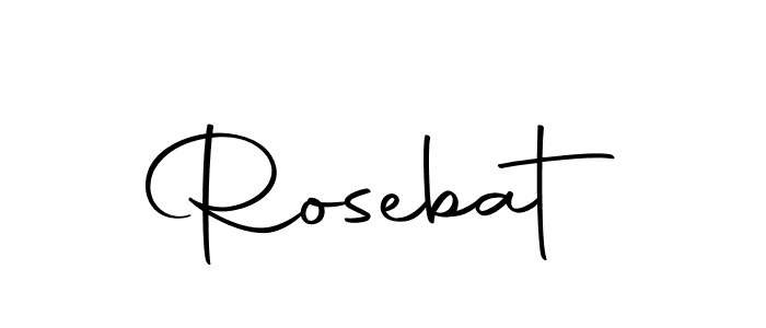 You should practise on your own different ways (Autography-DOLnW) to write your name (Rosebat) in signature. don't let someone else do it for you. Rosebat signature style 10 images and pictures png