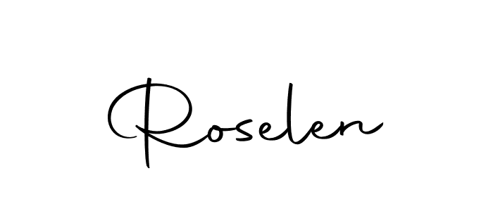 Design your own signature with our free online signature maker. With this signature software, you can create a handwritten (Autography-DOLnW) signature for name Roselen. Roselen signature style 10 images and pictures png