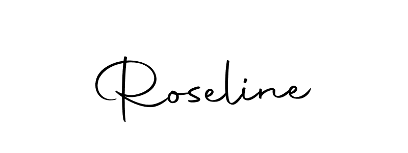 Use a signature maker to create a handwritten signature online. With this signature software, you can design (Autography-DOLnW) your own signature for name Roseline. Roseline signature style 10 images and pictures png