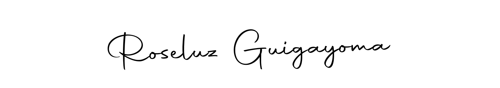 Make a beautiful signature design for name Roseluz Guigayoma. Use this online signature maker to create a handwritten signature for free. Roseluz Guigayoma signature style 10 images and pictures png